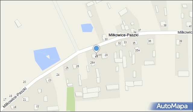 Miłkowice-Paszki, Miłkowice-Paszki, 28, mapa Miłkowice-Paszki