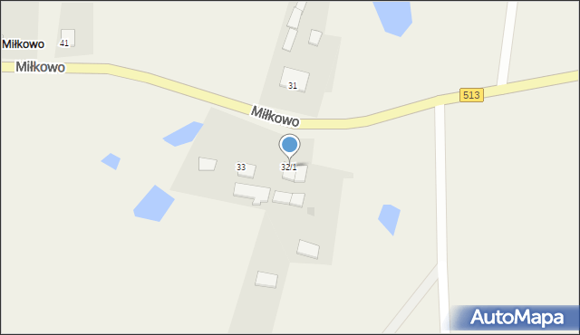 Miłkowo, Miłkowo, 32/1, mapa Miłkowo