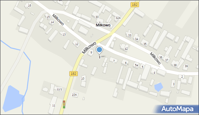 Miłkowo, Miłkowo, 8, mapa Miłkowo
