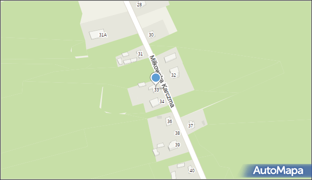 Miłkowska Karczma, Miłkowska Karczma, 33, mapa Miłkowska Karczma