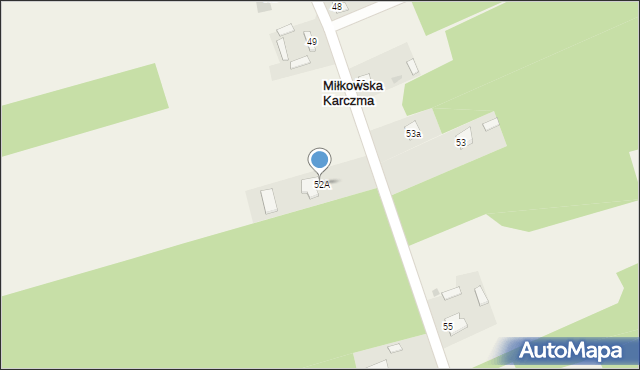Miłkowska Karczma, Miłkowska Karczma, 52A, mapa Miłkowska Karczma