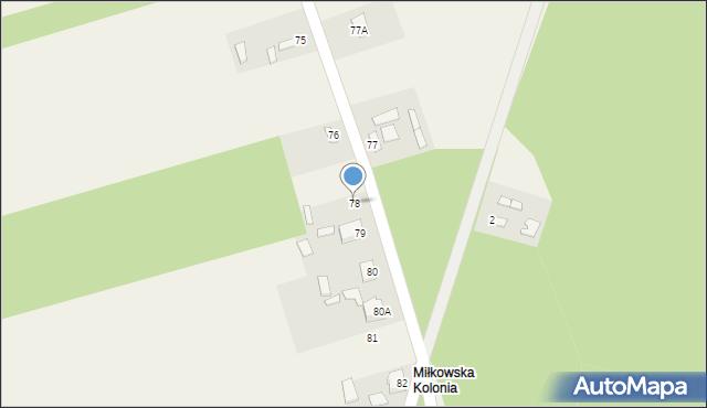 Miłkowska Karczma, Miłkowska Karczma, 78, mapa Miłkowska Karczma