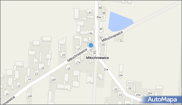 Miłochniewice, Miłochniewice, 19A, mapa Miłochniewice