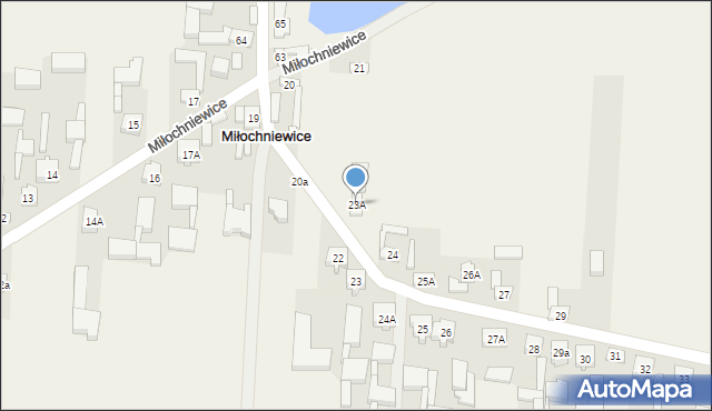 Miłochniewice, Miłochniewice, 23A, mapa Miłochniewice