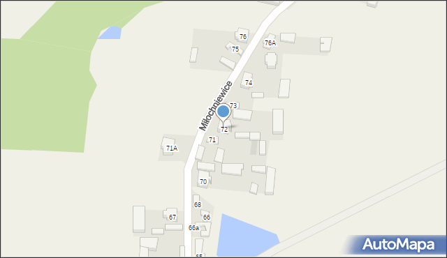 Miłochniewice, Miłochniewice, 72, mapa Miłochniewice