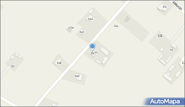 Miłocin, Miłocin, 64, mapa Miłocin