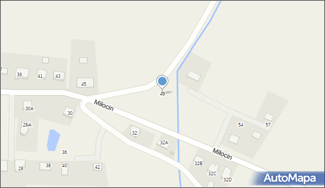 Miłocin, Miłocin, 49, mapa Miłocin