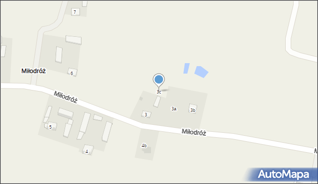 Miłodróż, Miłodróż, 3c, mapa Miłodróż