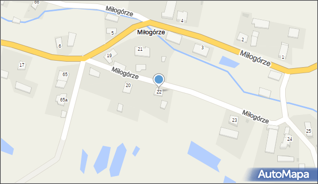 Miłogórze, Miłogórze, 22, mapa Miłogórze