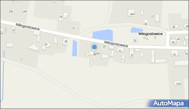 Miłogostowice, Miłogostowice, 29, mapa Miłogostowice