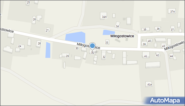 Miłogostowice, Miłogostowice, 31, mapa Miłogostowice