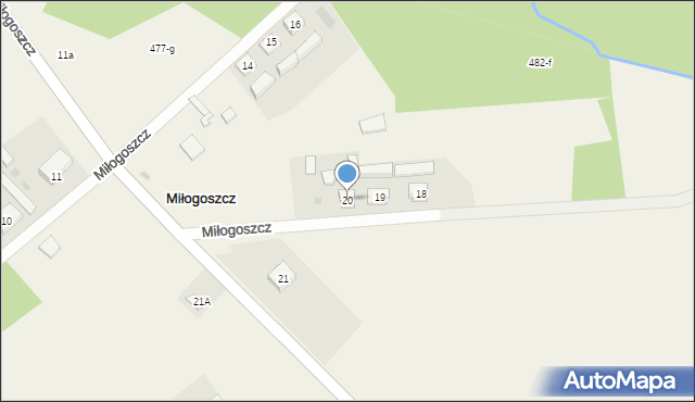 Miłogoszcz, Miłogoszcz, 20, mapa Miłogoszcz