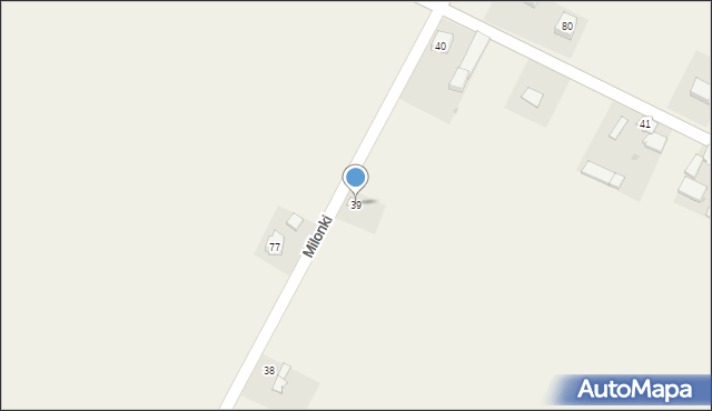 Milonki, Milonki, 39, mapa Milonki
