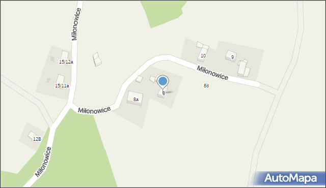 Miłonowice, Miłonowice, 8, mapa Miłonowice