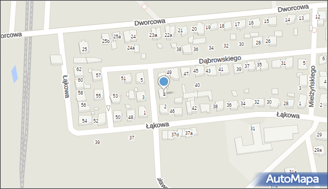 Miłosław, Mierosławskiego Ludwika, gen., 4, mapa Miłosław