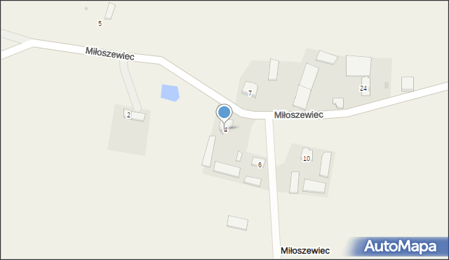 Miłoszewiec, Miłoszewiec, 4, mapa Miłoszewiec