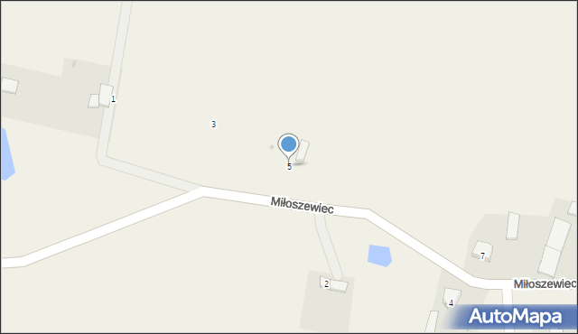 Miłoszewiec, Miłoszewiec, 5, mapa Miłoszewiec