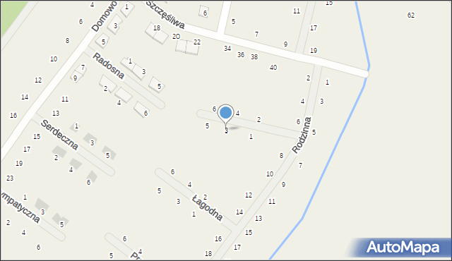 Miłoszyce, Miła, 3, mapa Miłoszyce