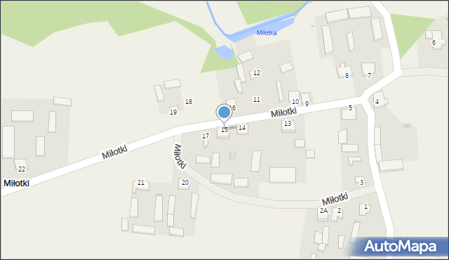 Miłotki, Miłotki, 15, mapa Miłotki