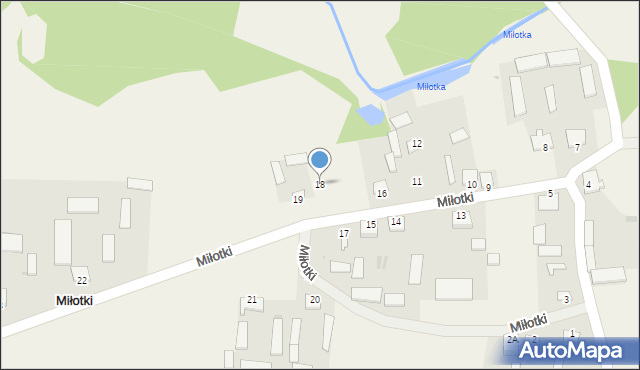Miłotki, Miłotki, 18, mapa Miłotki