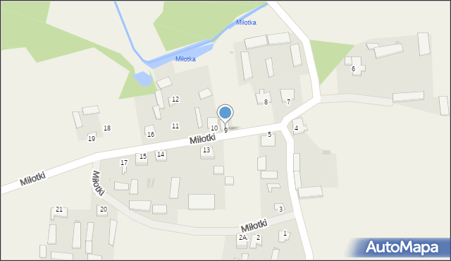 Miłotki, Miłotki, 9, mapa Miłotki