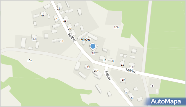 Miłów, Miłów, 14, mapa Miłów