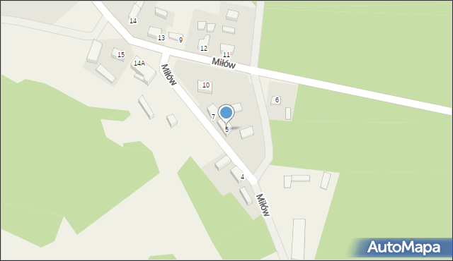 Miłów, Miłów, 5, mapa Miłów