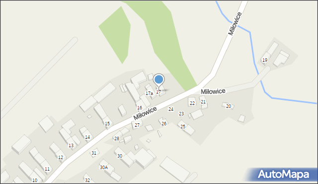 Miłowice, Miłowice, 17, mapa Miłowice