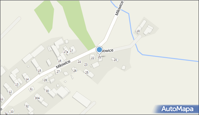 Miłowice, Miłowice, 21, mapa Miłowice