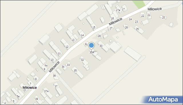 Miłowice, Miłowice, 30A, mapa Miłowice