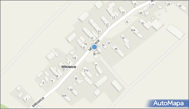 Miłowice, Miłowice, 36, mapa Miłowice