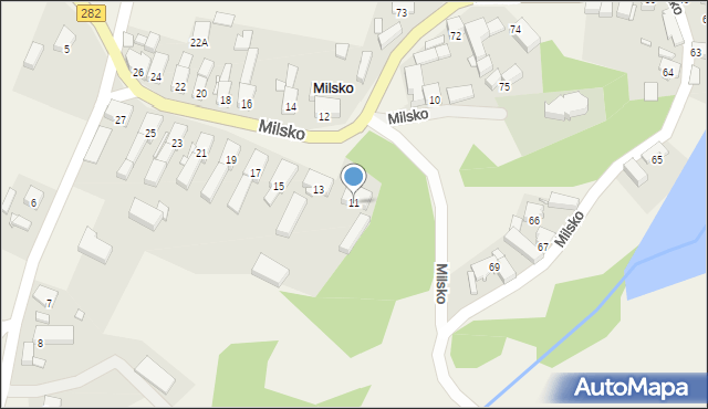 Milsko, Milsko, 11, mapa Milsko