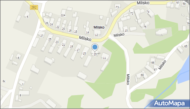 Milsko, Milsko, 13, mapa Milsko