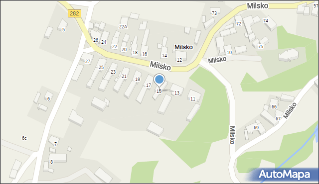 Milsko, Milsko, 15, mapa Milsko