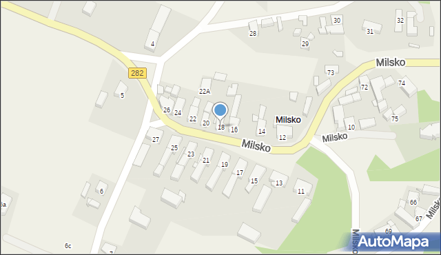 Milsko, Milsko, 18, mapa Milsko