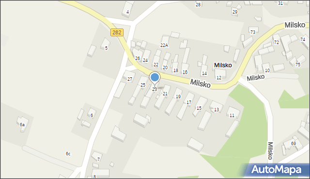 Milsko, Milsko, 23, mapa Milsko