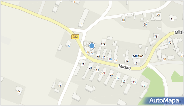 Milsko, Milsko, 24, mapa Milsko