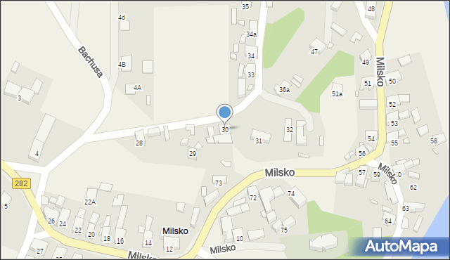 Milsko, Milsko, 30, mapa Milsko