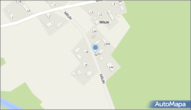 Miluki, Miluki, 14, mapa Miluki
