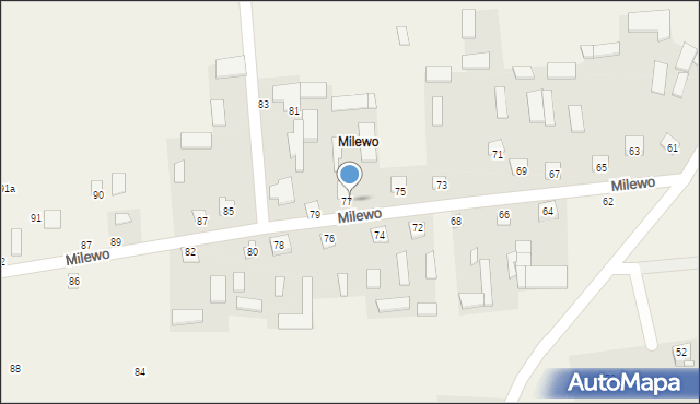 Minczewo, Milewo, 77, mapa Minczewo