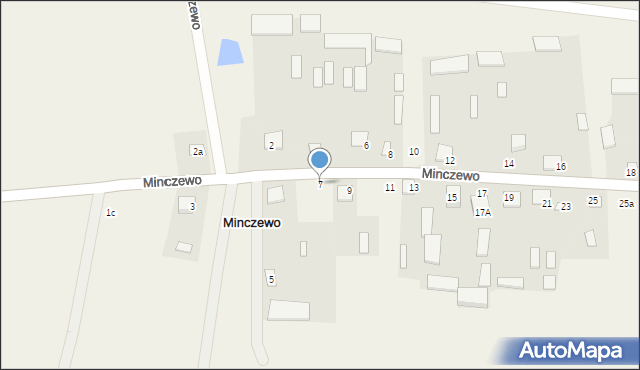 Minczewo, Minczewo, 7, mapa Minczewo