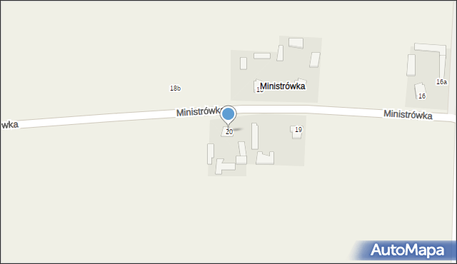 Ministrówka, Ministrówka, 20, mapa Ministrówka