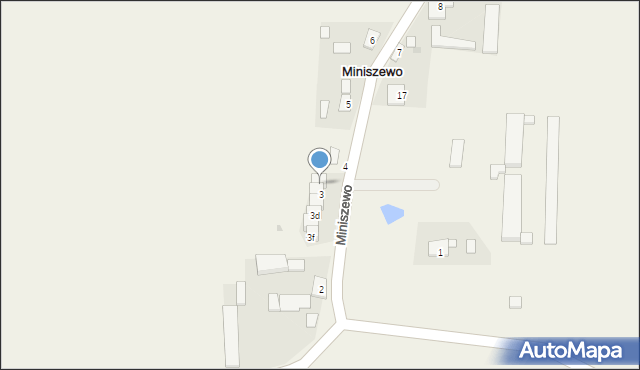 Miniszewo, Miniszewo, 3a, mapa Miniszewo