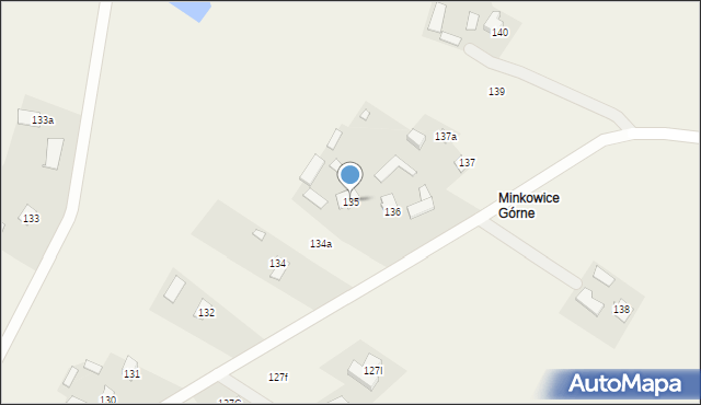 Minkowice, Minkowice, 135, mapa Minkowice
