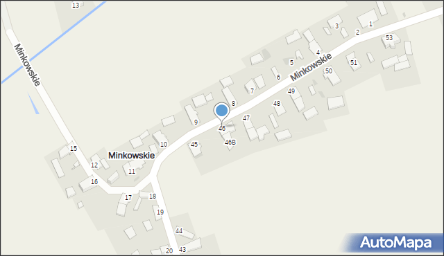 Minkowskie, Minkowskie, 46, mapa Minkowskie