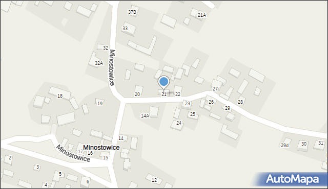 Minostowice, Minostowice, 21, mapa Minostowice