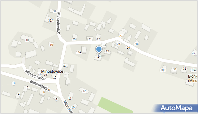 Minostowice, Minostowice, 24, mapa Minostowice