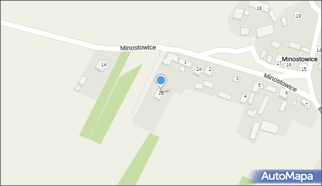 Minostowice, Minostowice, 2B, mapa Minostowice