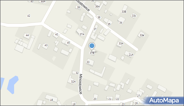 Minostowice, Minostowice, 37B, mapa Minostowice
