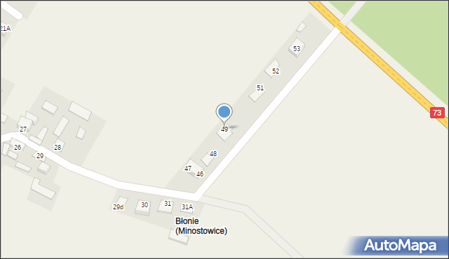 Minostowice, Minostowice, 49, mapa Minostowice